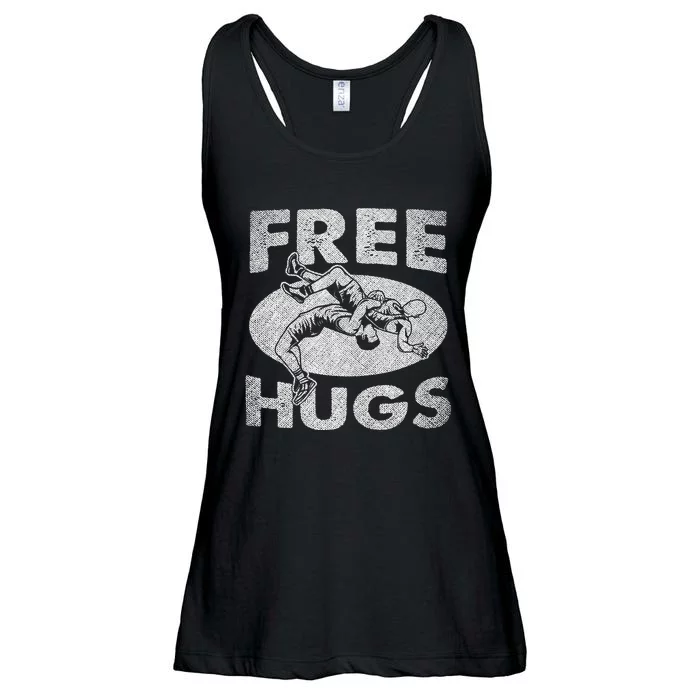 Wrestling Funny Free Hugs Wrestling Ladies Essential Flowy Tank