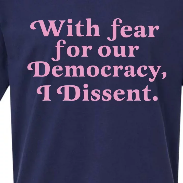 With Fear For Our Democracy Sueded Cloud Jersey T-Shirt