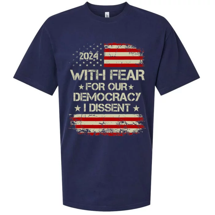 With Fear For Our Democracy I Dissent Sueded Cloud Jersey T-Shirt