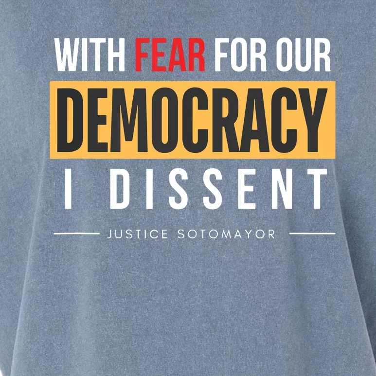 With Fear For Our Democracy Garment-Dyed Women's Muscle Tee