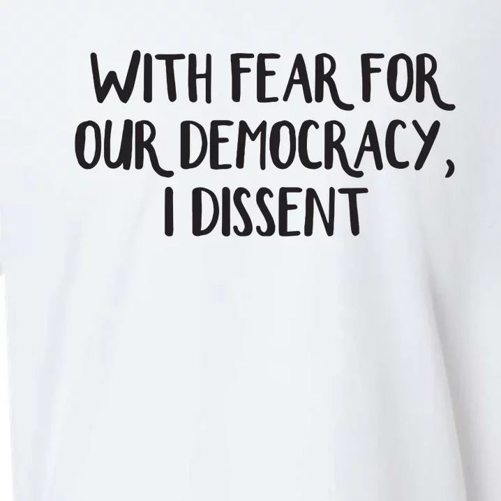 With Fear For Our Democracy I Dissent Sueded Cloud Jersey T-Shirt