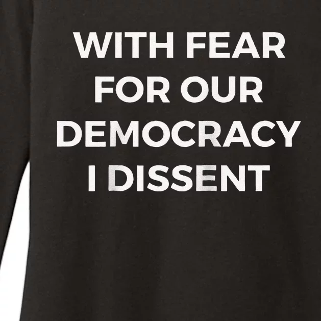 With Fear For Our Democracy I Dissent Raglan Baseball Womens CVC Long Sleeve Shirt