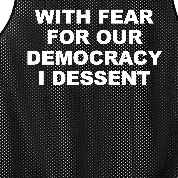 With Fear For Our Democracy I Dessent Mesh Reversible Basketball Jersey Tank