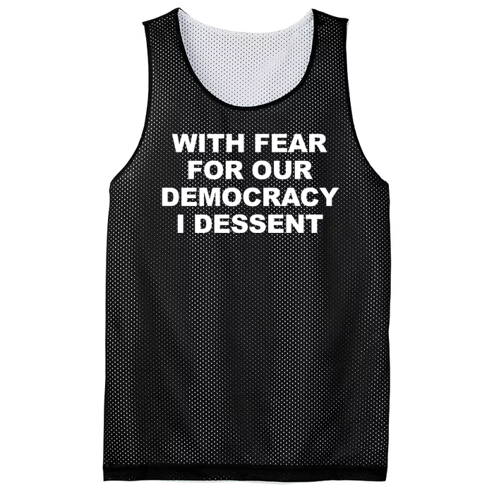 With Fear For Our Democracy I Dessent Mesh Reversible Basketball Jersey Tank