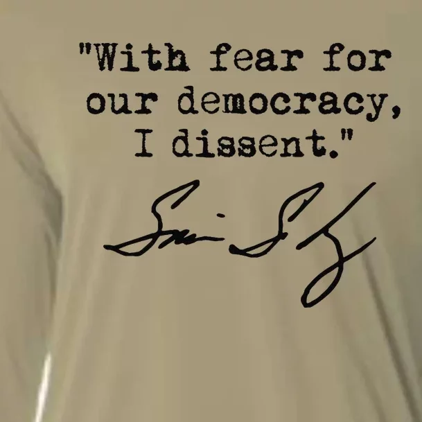 With Fear For Our Democracy I Dissent. Justice Sotomayor Premium Cooling Performance Long Sleeve Crew