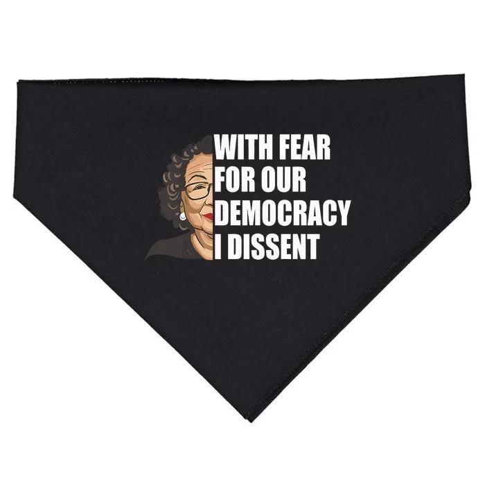 With Fear For Our Democracy I Dissent Justice Sotomayor USA-Made Doggie Bandana