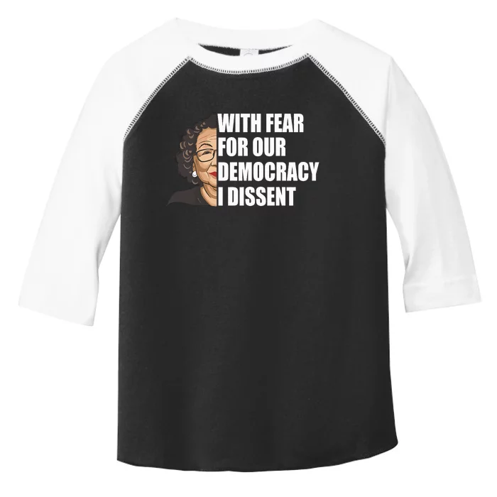 With Fear For Our Democracy I Dissent Justice Sotomayor Toddler Fine Jersey T-Shirt