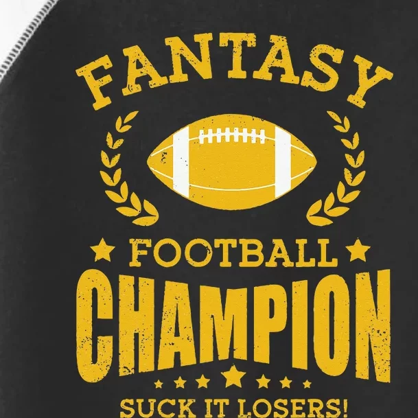 Winner Fantasy Football Champ Champion Draft Football Legend Toddler Fine Jersey T-Shirt