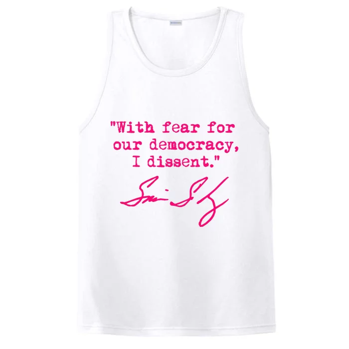 With Fear For Our Democracy I Dissent Political Design Performance Tank