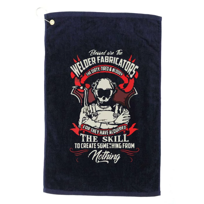 WELDER FABRICATORS Funny Welders Welding Backside Platinum Collection Golf Towel