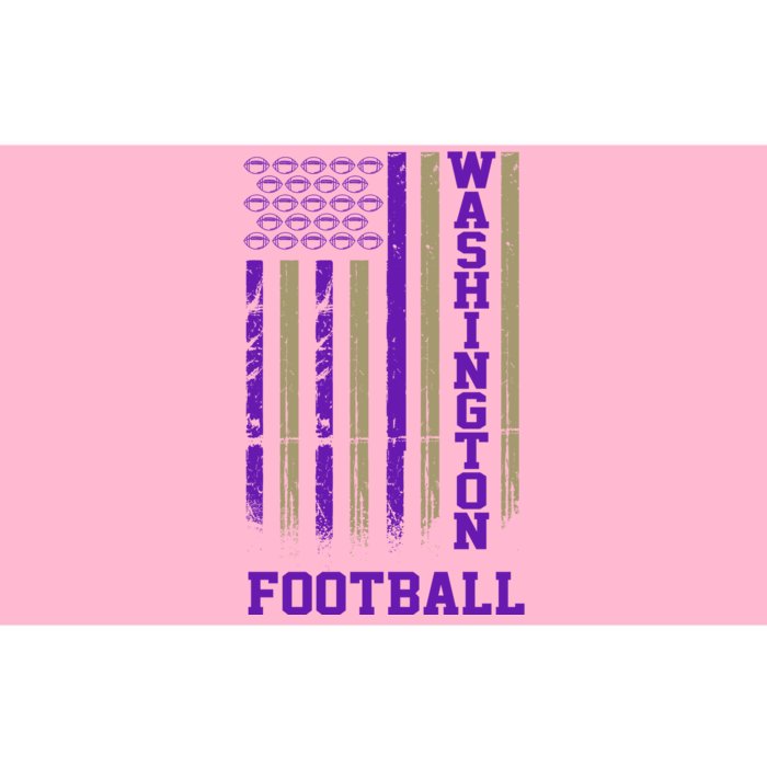 Washington Football Fan American Flag Bumper Sticker