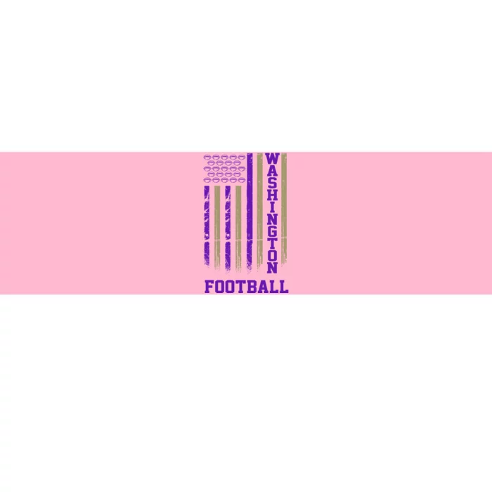 Washington Football Fan American Flag Bumper Sticker