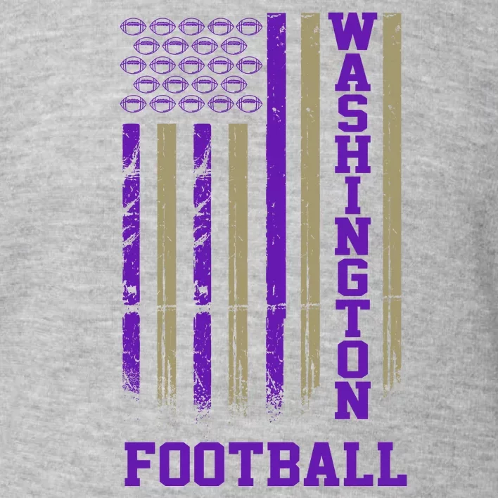 Washington Football Fan American Flag Toddler Sweatshirt