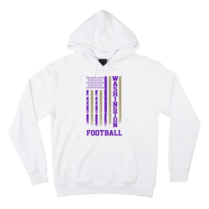 Washington Football Fan American Flag Hoodie