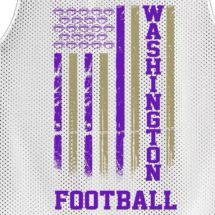 Washington Football Fan American Flag Mesh Reversible Basketball Jersey Tank