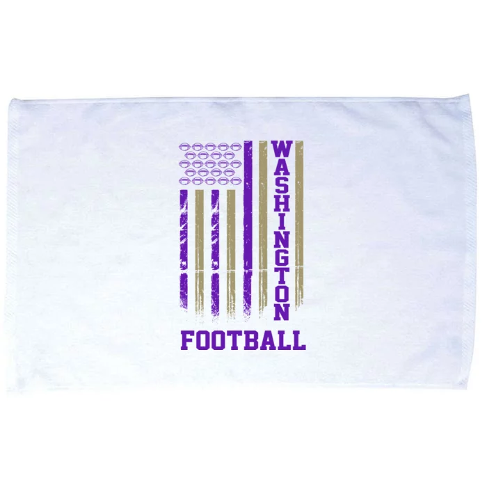 Washington Football Fan American Flag Microfiber Hand Towel