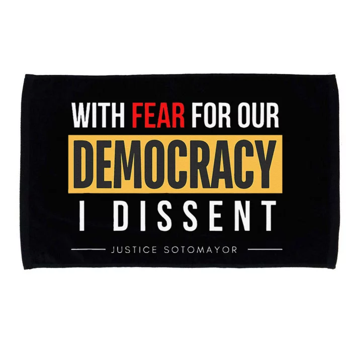 With Fear For Our Democracy Microfiber Hand Towel