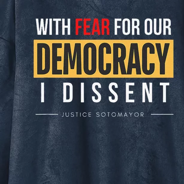 With Fear For Our Democracy Hooded Wearable Blanket