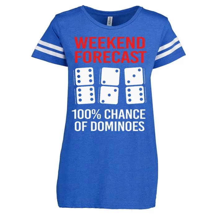 Weekend Forecast Funny Domino For Enza Ladies Jersey Football T-Shirt