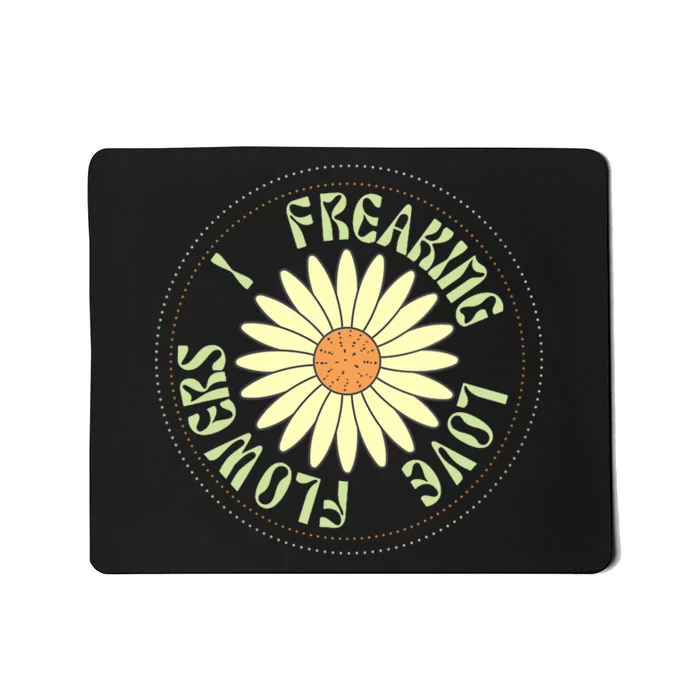 Wo Funny Flower. I freaking love flowers. Flower lover. Florist V-Neck Mousepad