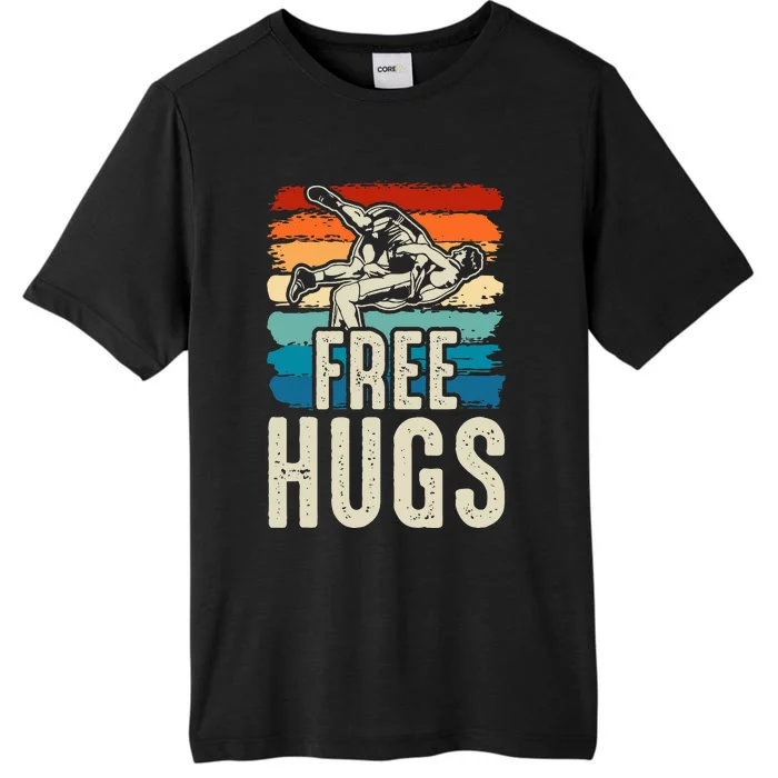 Wrestling Funny Free Hugs Wrestling ChromaSoft Performance T-Shirt