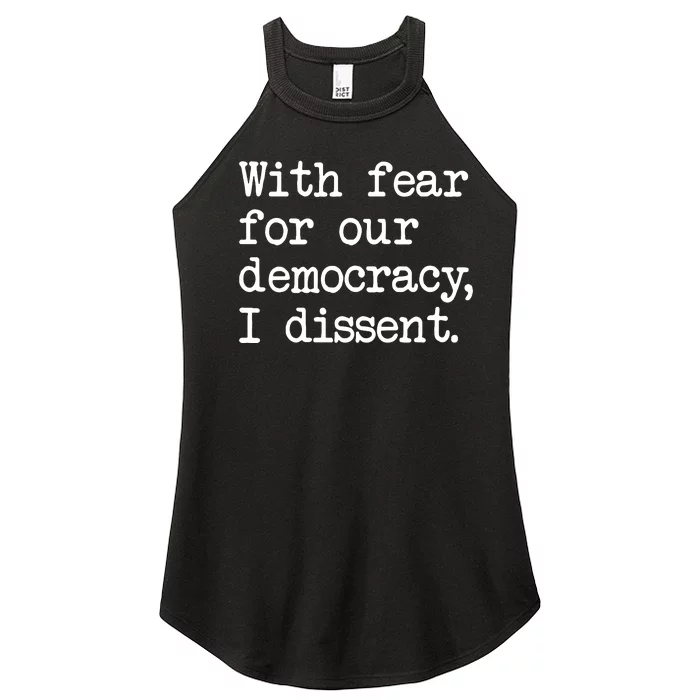 With Fear For Our Democracy Women’s Perfect Tri Rocker Tank