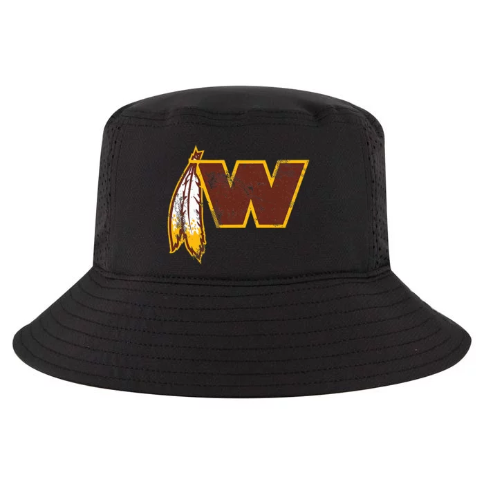 W.A.S.H.I.N.G.T.O.N Football Feather Washington D.C. Football Cool Comfort Performance Bucket Hat