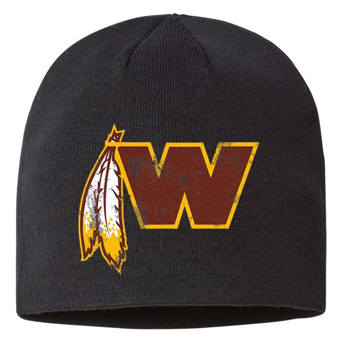 W.A.S.H.I.N.G.T.O.N Football Feather Washington D.C. Football 8 1/2in Sustainable Knit Beanie