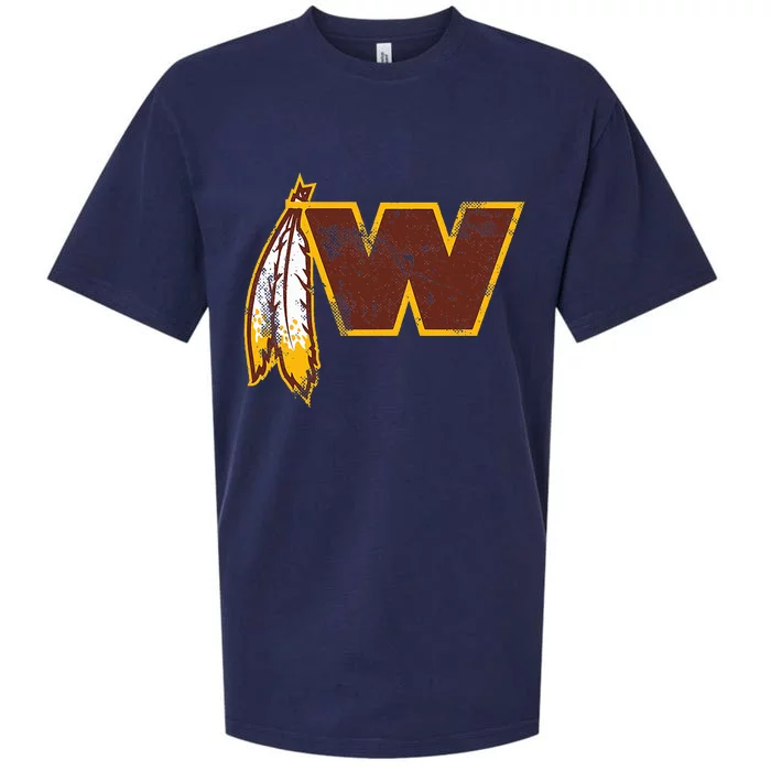 W.A.S.H.I.N.G.T.O.N Football Feather Washington D.C. Football Sueded Cloud Jersey T-Shirt