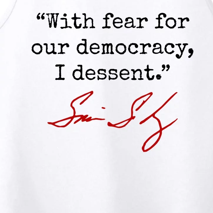 With Fear For Our Democracy I Dissent Performance Tank