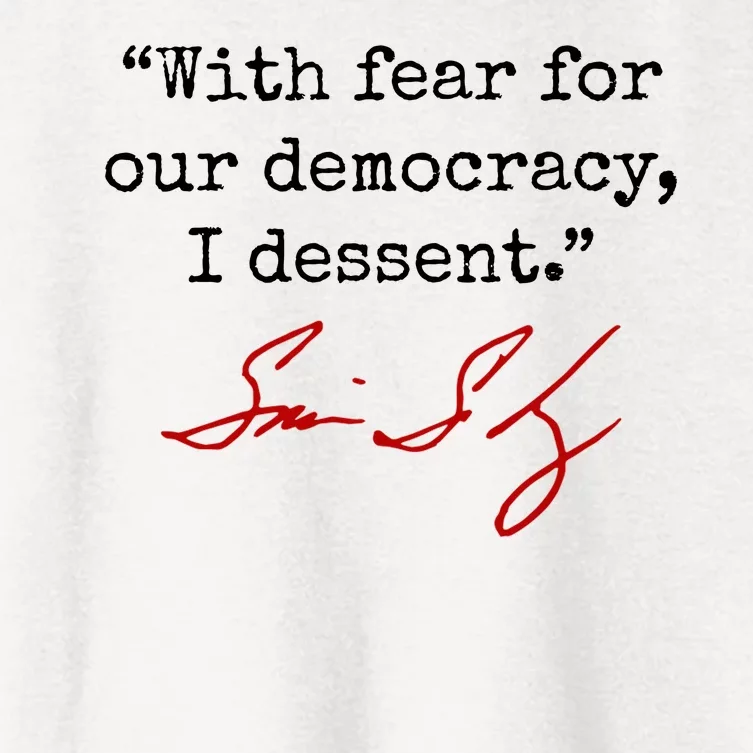 With Fear For Our Democracy I Dissent Women's Crop Top Tee