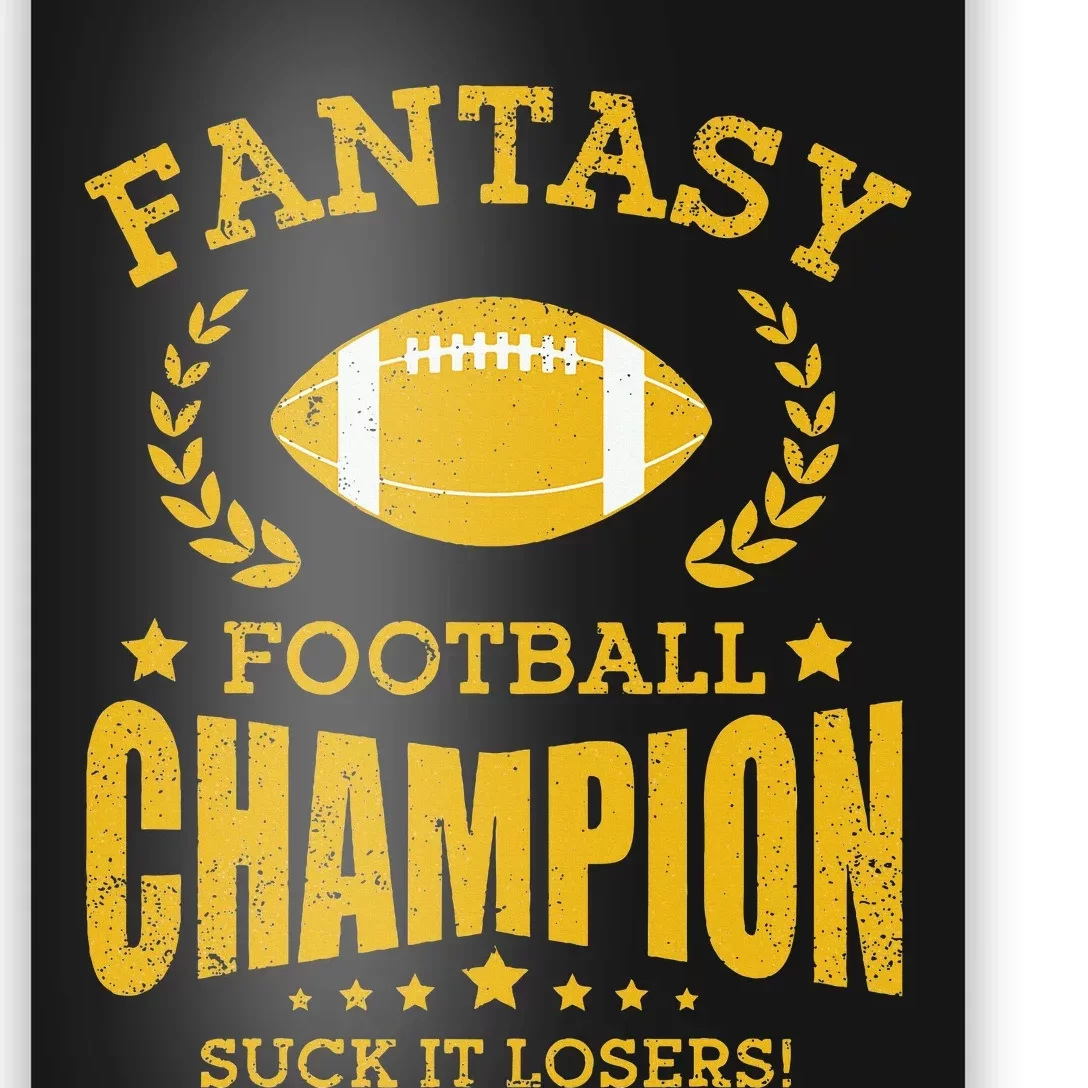 Winner Fantasy Football Champ Champion Draft Football Legend Poster