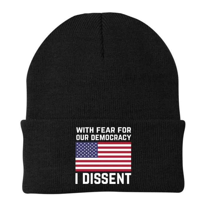 With Fear For Our Democracy I Dissent Knit Cap Winter Beanie