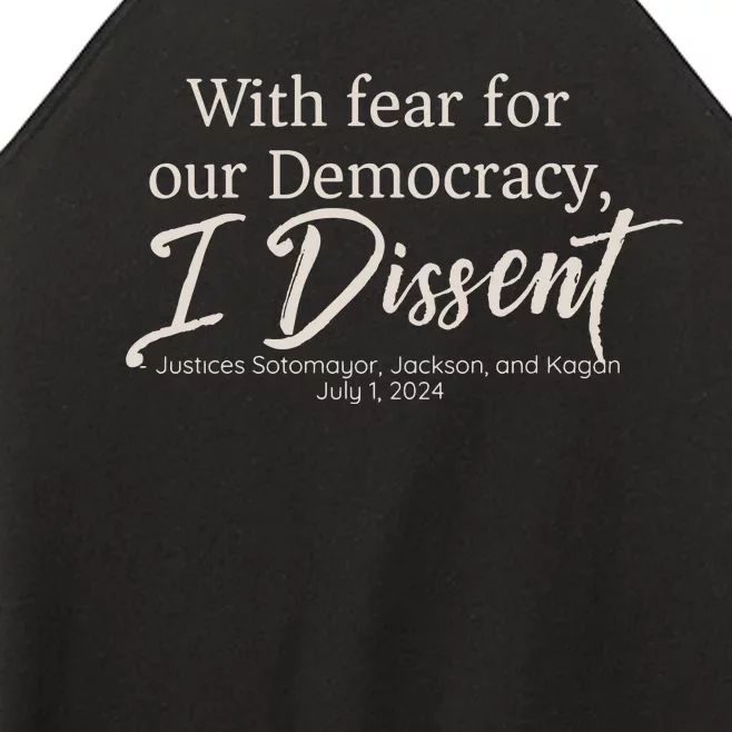 With Fear For Our Democracy Women’s Perfect Tri Rocker Tank