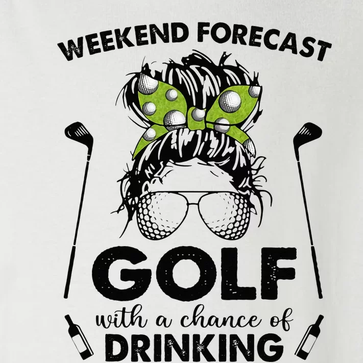 Weekend forecast golf with a chance of drinking Toddler Long Sleeve Shirt