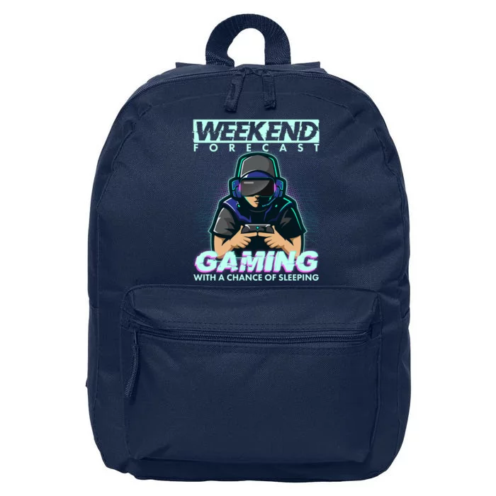 Weekend Forecast Gaming With A Chance Of Sleeping 16 in Basic Backpack