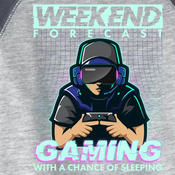 Weekend Forecast Gaming With A Chance Of Sleeping Toddler Fine Jersey T-Shirt