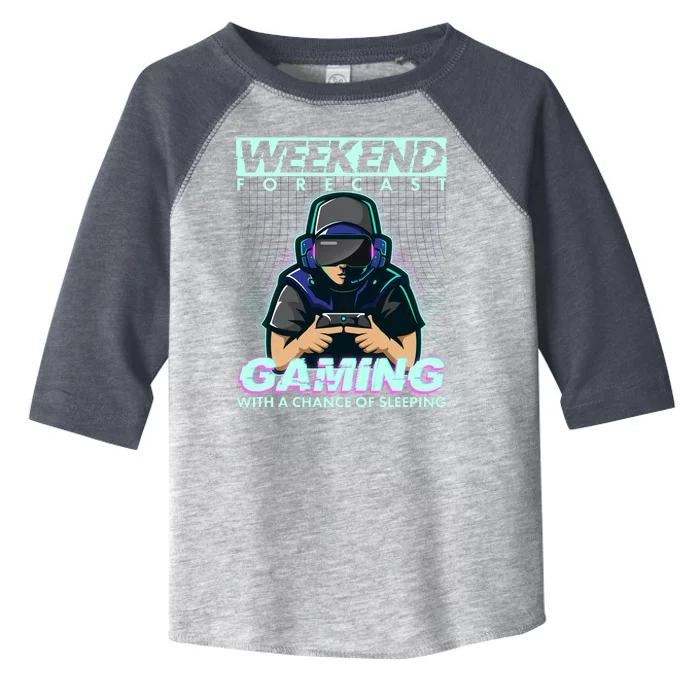 Weekend Forecast Gaming With A Chance Of Sleeping Toddler Fine Jersey T-Shirt