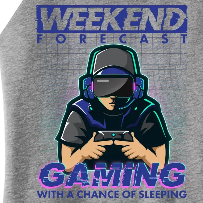 Weekend Forecast Gaming With A Chance Of Sleeping Women’s Perfect Tri Rocker Tank