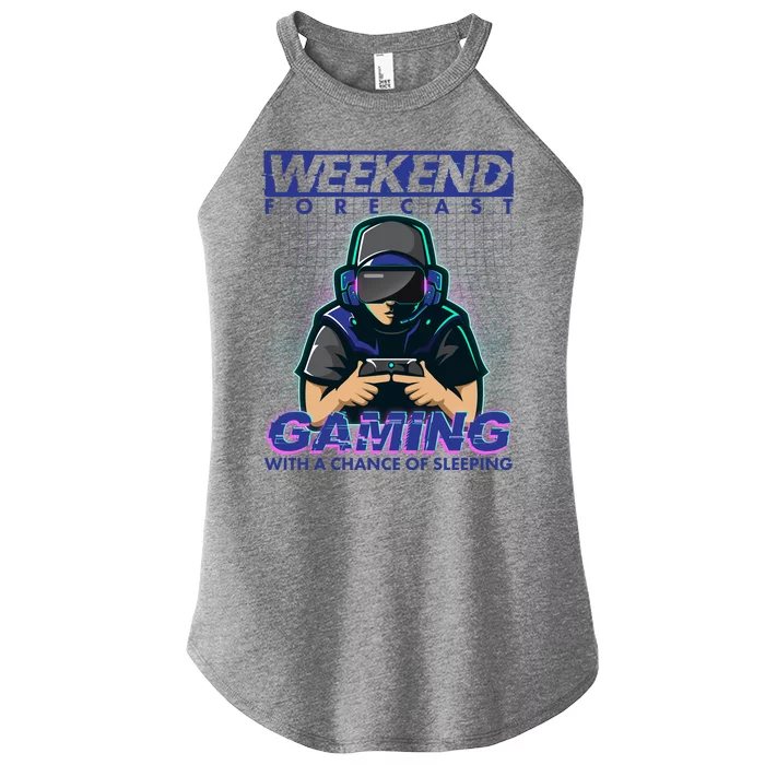 Weekend Forecast Gaming With A Chance Of Sleeping Women’s Perfect Tri Rocker Tank