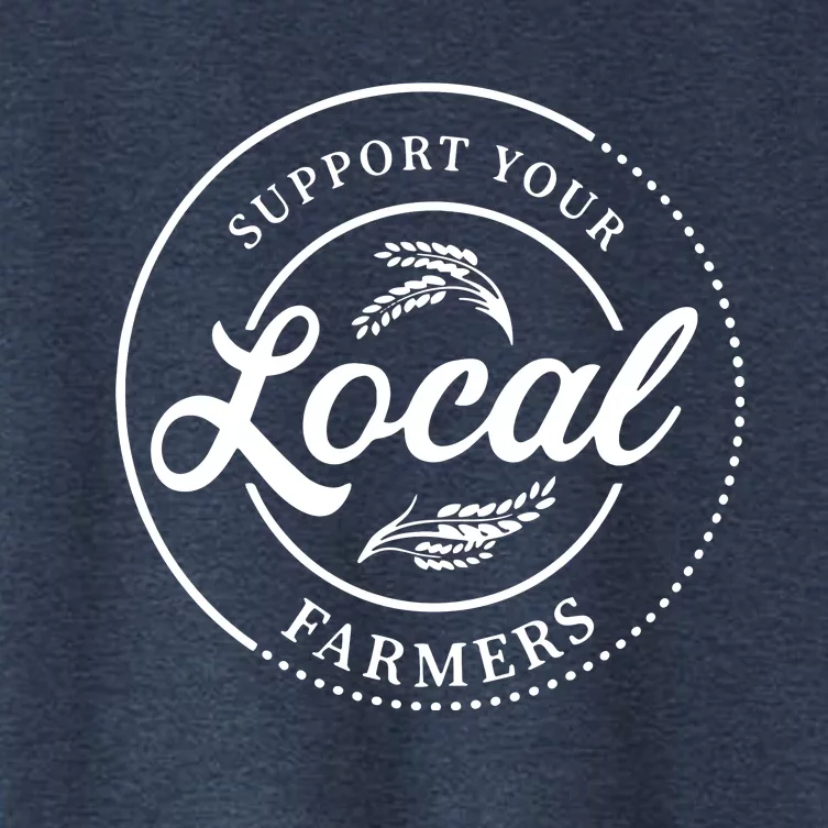 Womens Farmers Gift Support Your Local Farmers Women's Crop Top Tee