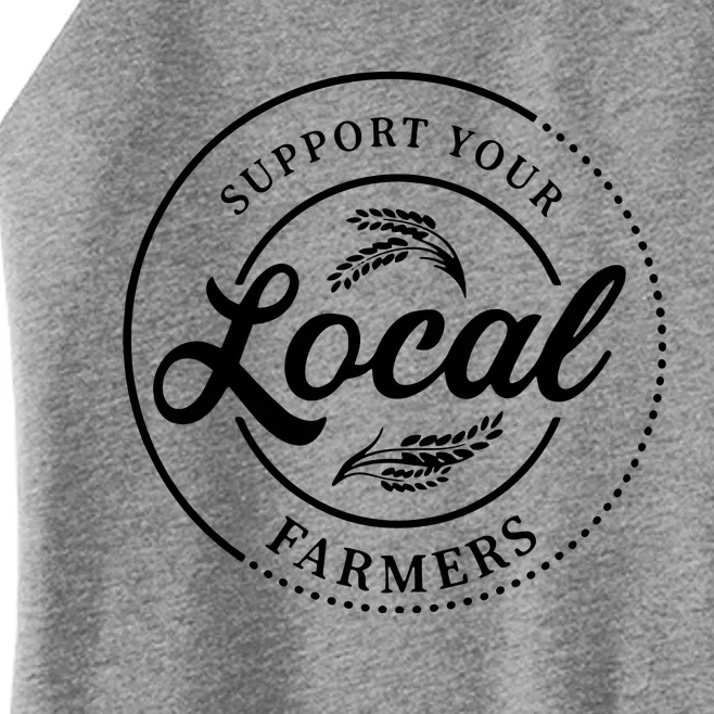 Womens Farmers Gift Support Your Local Farmers Women’s Perfect Tri Rocker Tank