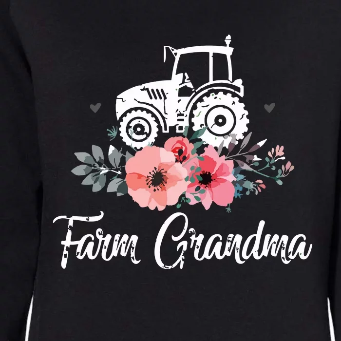 Womens Farmers Grandma Costume Farmer Farming Tractor Flower Womens California Wash Sweatshirt