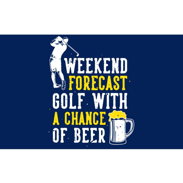 Weekend Forecast Golf With A Chance Of Beer Funny Golf Bumper Sticker