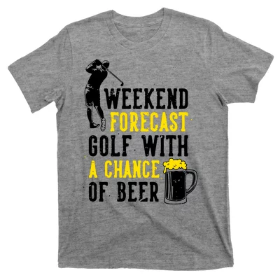Weekend Forecast Golf Funny Golf Gift Golfer' Unisex Jersey T-Shirt