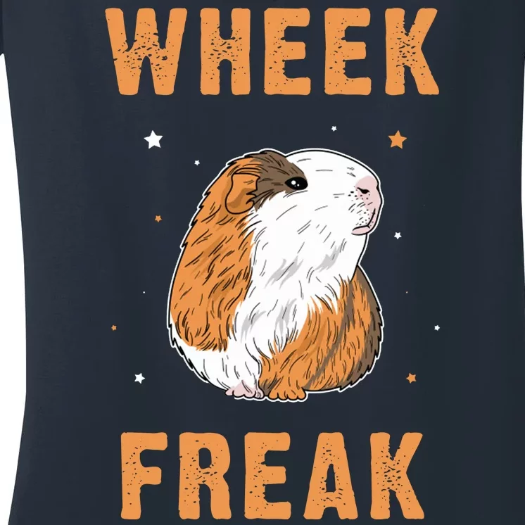 Wheek Freak Guinea Pig Women's V-Neck T-Shirt