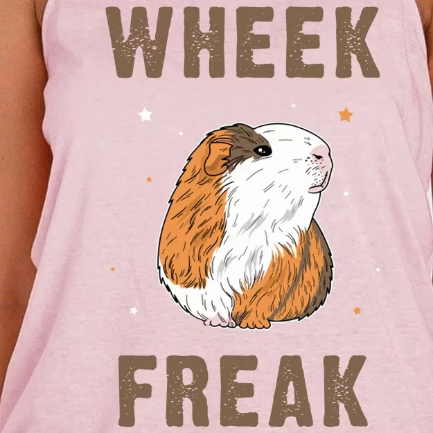 Wheek Freak Guinea Pig Women's Knotted Racerback Tank