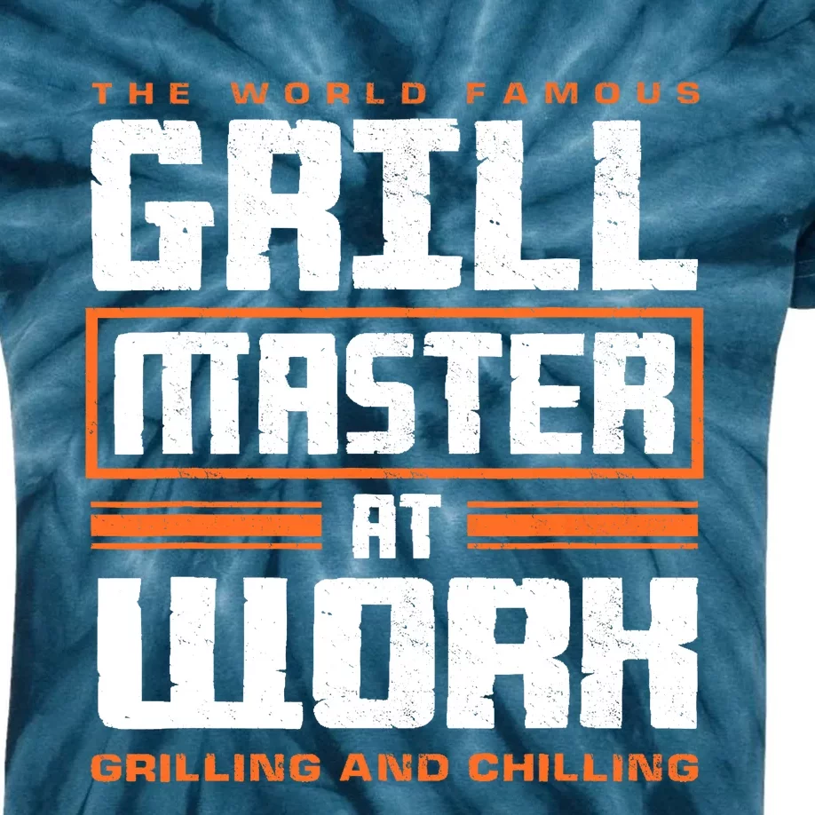 World Famous Grill Master At Work - Funny Grillmaster BBQ Kids Tie-Dye T-Shirt