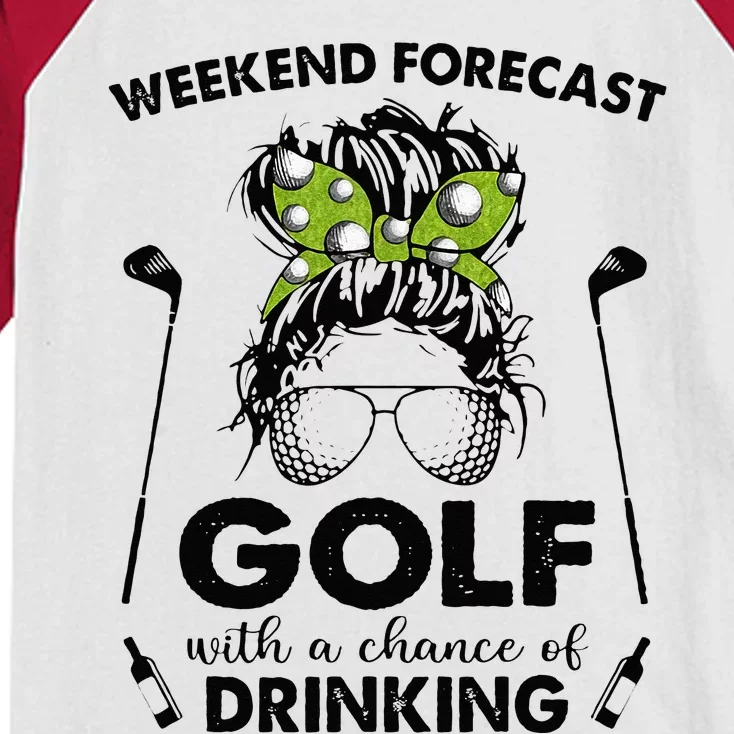 Weekend Forecast Golf With A Chance Of Drinking Kids Colorblock Raglan Jersey