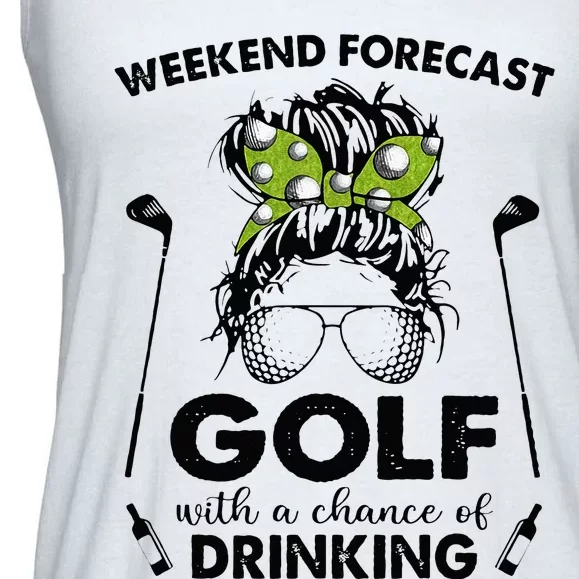 Weekend Forecast Golf With A Chance Of Drinking Ladies Essential Flowy Tank